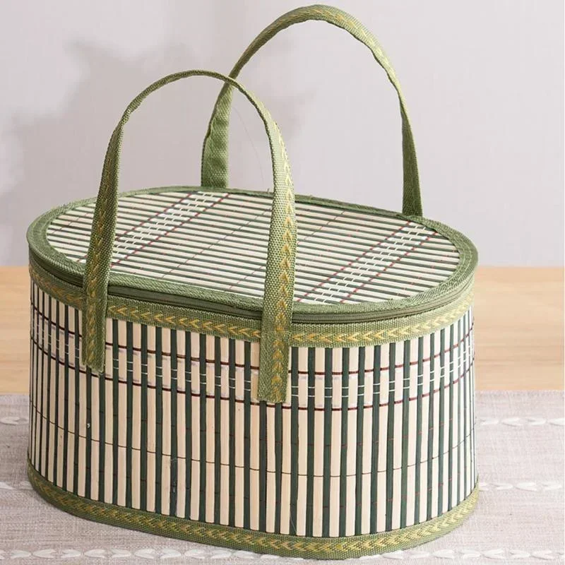Women Bags For Gift - Handcrafted Bamboo Tote Eco-friendly Fordable Picnic