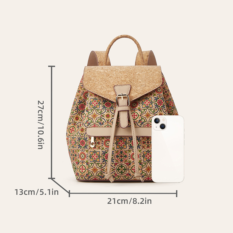 Backpack Bags Retro Cork Leath - đánh giá và giá Women Bags Medium Size