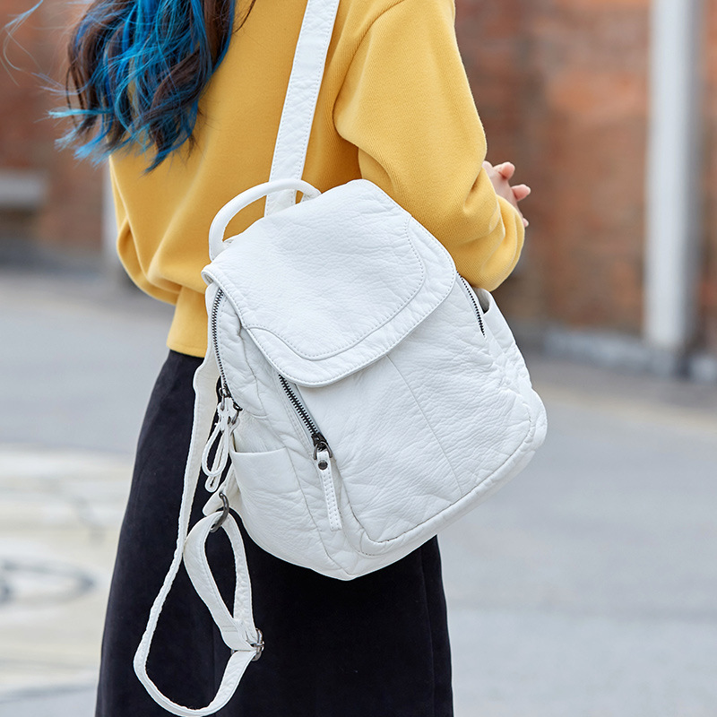Women's Backpack White Washed  - đánh giá và giá Women Bags H&M