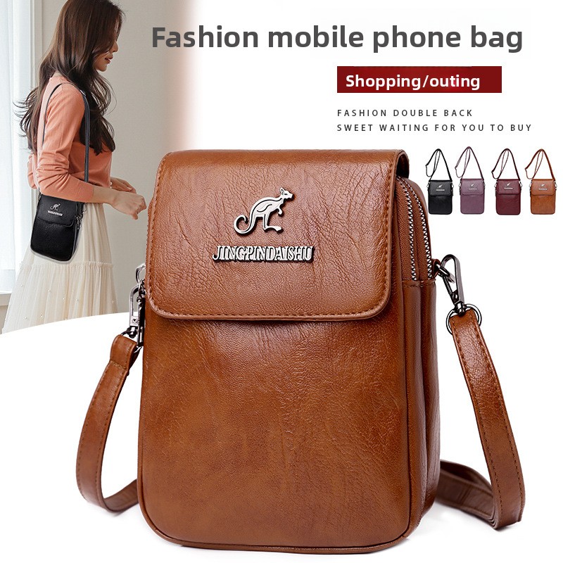 Vintage Woman Faux Leather Pho - đánh giá và giá Women'S Kangaroo Bags