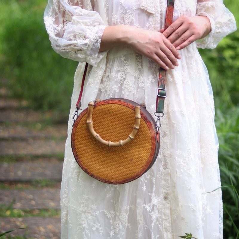 Round Bamboo Woven Xiangyun Fa - đánh giá và giá Women Bags And Purses