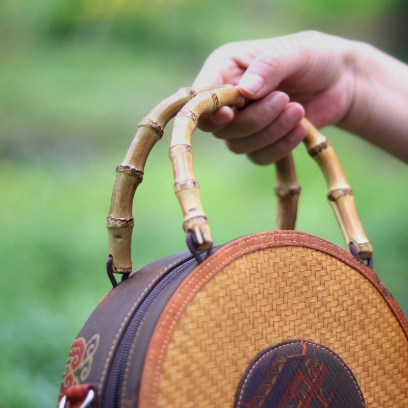 Round Bamboo Woven Xiangyun Fa - đánh giá và giá Women Bags And Purses