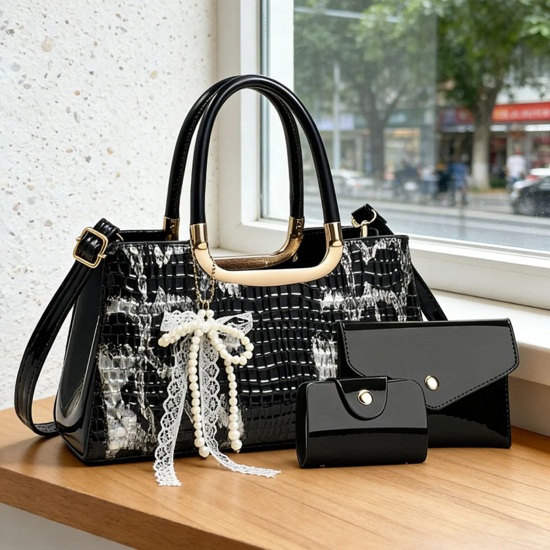Women's Handbag Set, Crocodile - đánh giá và giá Women Bags For Gift