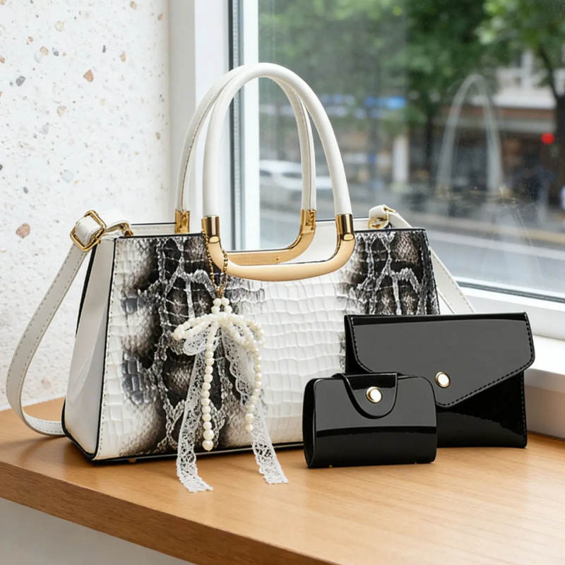 Women's Handbag Set, Crocodile - đánh giá và giá Women Bags For Gift