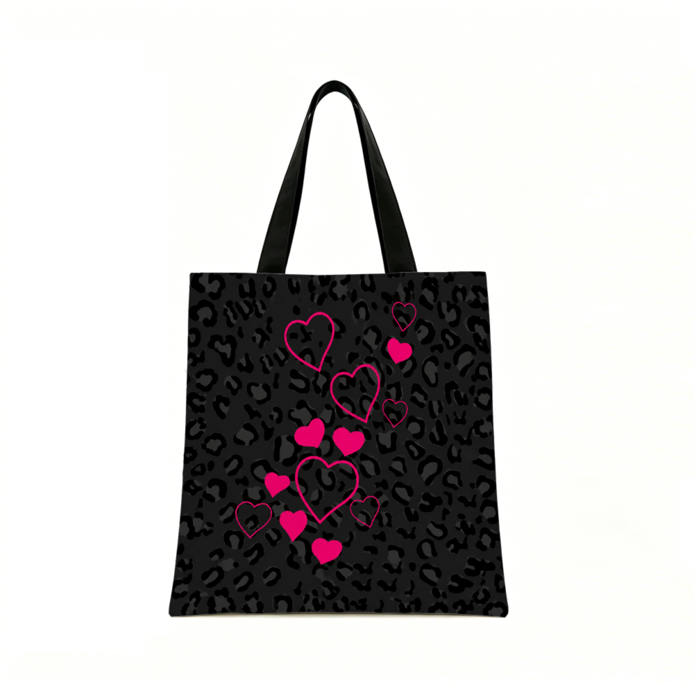 Black Leopard Print Pink Heart - đánh giá và giá Women Bags For Gift